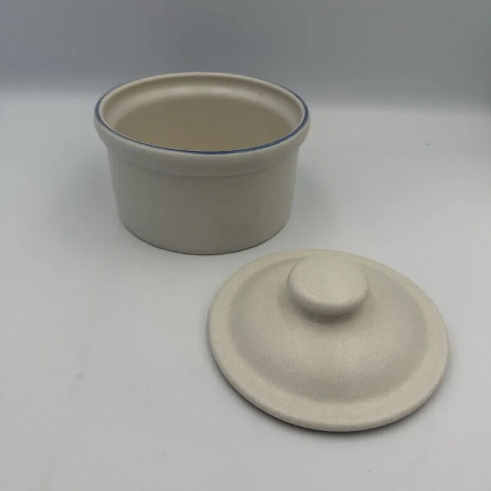 Vintage Pfaltzgraff Yorktowne Covered Butter Tub Crock Lid #065 USA Stoneware